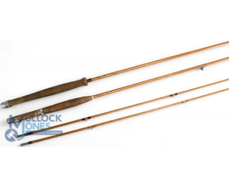 Hardy JJH Triumph 8'9", 2 piece Palakona fly rod, guides whipped burgundy, tipped red, bronze ferrule, cork handle with alloy
