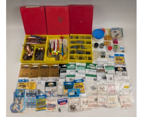 Fishing Tackle, to include artificial baits, lures, spinners, unused hook collection lead shot