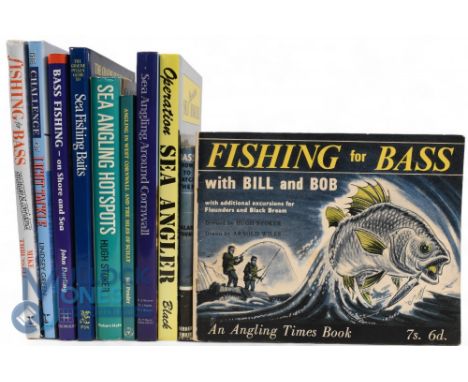Ten Fishing Books - Fishing for Bass with Bill and Bob 1966 Hugh Stoker, Bass How to Catch Them 1963 Alan Young, Operation Se