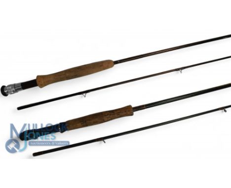 Montana (Hardy blank) carbon trout fly rod - 8ft 6" 2pc line 4/5#, alloy uplocking reel seat with wood insert, lined butt rin