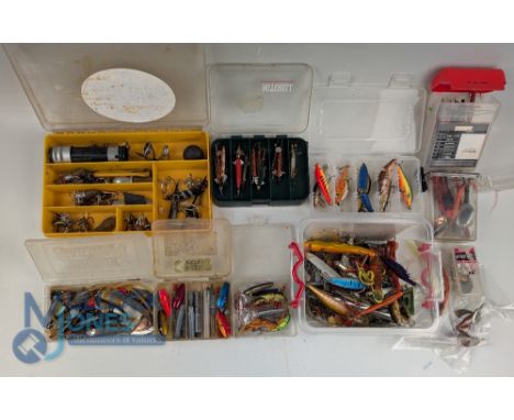Fishing Tackle Collection, lures artificial Baits, spinners jelly lure, plugs, flying lures a good collection of used tackle 