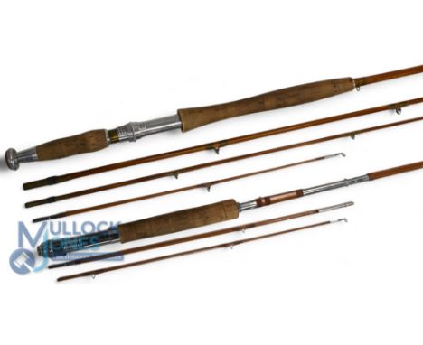 Millwards Fly Rover split cane trout fly rod No 58411 - 10ft 3pc, alloy uplocking reel seat, agate butt/tip rings, 5" extensi