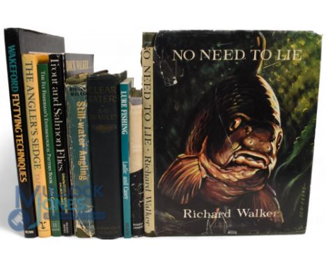 Ten Fishing Books - No Need To Lie 1964 Richard Walker, Treadline Angling by Alexandra Wanless, Lure Fishing A New Approach t
