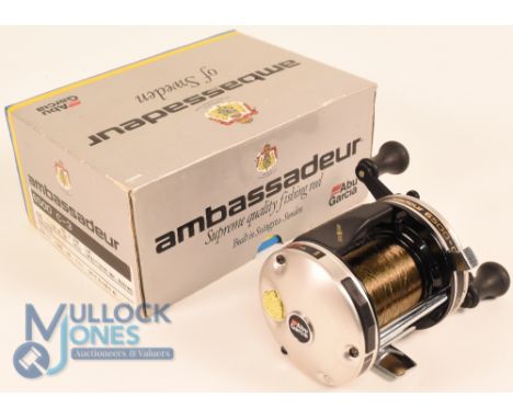 Abu Ambassadeur 6500C3 multiplier reel, fine condition, foot stamp 990302, free spool, star drag, level wind, optional ratche