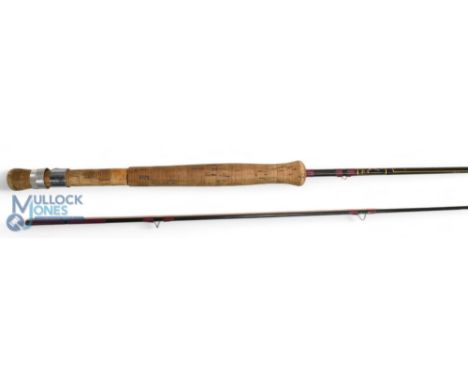 Bruce &amp; Walker "Bruce River Trout" 8'6". 2 piece carbon fly rod, #3/6, plum whipped, 12" cork handle with light alloy ree