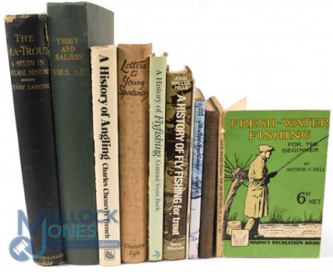 Ten Fishing Books - Fresh-Water Fishing For the Beginner 1930 Arthur F Bell, Fishing for Beginners 1953 Maurice Wiggin, The F