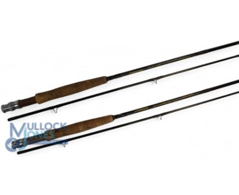 A pair of Companion 24 MSi graphite carbon trout fly rods made for Kilwell Sports Ltd - 8ft 6" 2pc line 6/7#, alloy uplocking