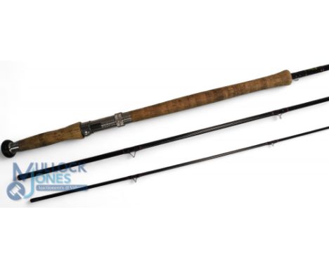 Daiwa Made in Scotland carbon salmon fly rod "The Whisker" Mk II - 12ft 3pc line 7/9#, 22" handle, alloy down locking reel se