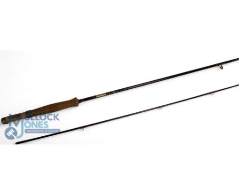 Hardy Alnwick "Graphite Deluxe" carbon trout fly rod - 8ft 6" 2pc, line 4/5#, alloy sliding reel fittings and collars, lined 