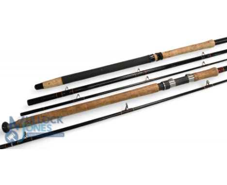 Shakespeare Match 1831/390 glass rod - 13ft 3pc action B20, 28" handle, alloy sliding reel fittings, lined rings throughout, 