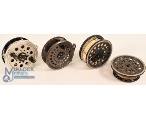 Daiwa 734 alloy trout fly reel - 3 7/8" ventilated spool, 2 screw latch, twin handles, rear tensioner, constant check. Daiwa 