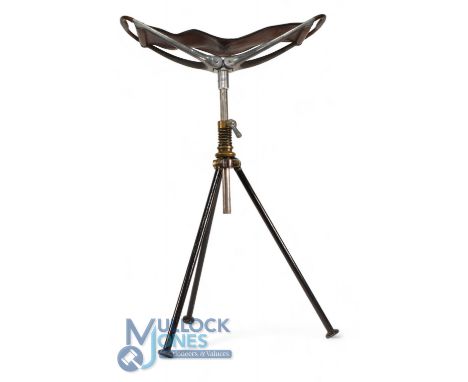 A fine example of Hardy's Sportsmen's walking stick No 3 seat - three leg telescopic with revolving head, fitted with strong 