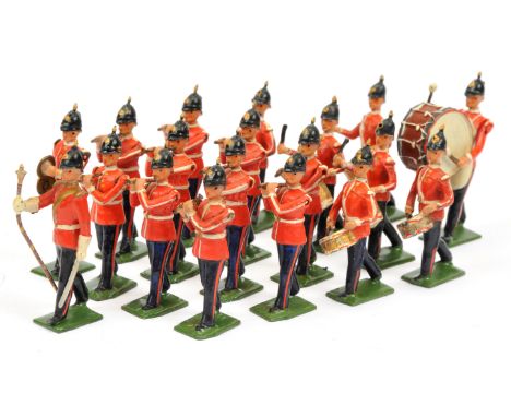 Britains - Set 321 - Drum & Fife Band of the Line [1934 version - 1938/41 Issue], now comprising: 1 x Bandmaster with Mace, 1