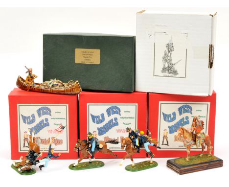 Henley Model Miniatures - Wild West Models, comprising: Model No. WWM4 - "Saving his Bunkie" U.S. Cavalry, 1874, Model No. WW