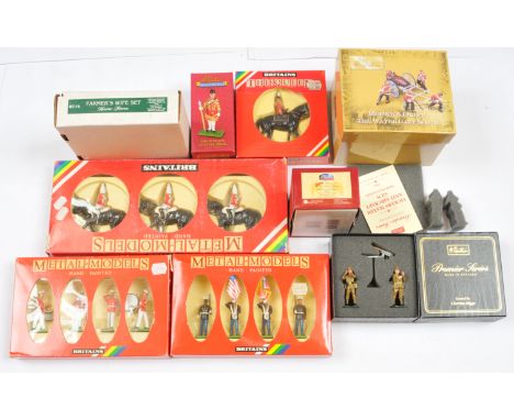 Britains Modern Issues - Metal Models/British Regiments Series [1/3/4 figure sets], comprising: Set 7228 - 3 x Mtd. Lifeguard