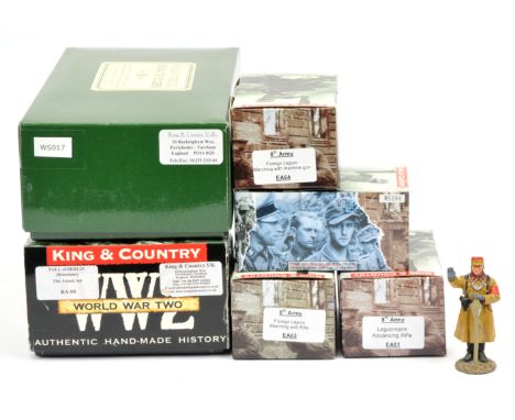 King &amp; Country - 8th Army Series, comprising: Set EA051 - Legionnaire Advancing w/Rifle, EA063 - Legionnaire Marching wit