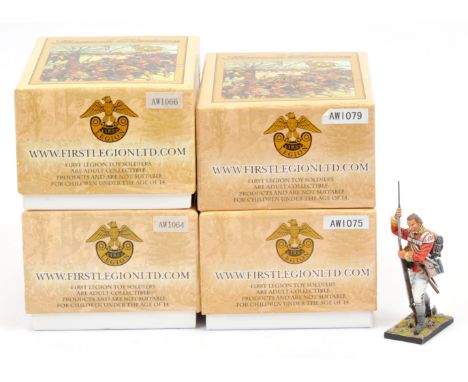 First Legion - American Revolution Series, comprising: Model No' AWI064 Haslets 1st Delaware Standing Loading - Bandaged Head