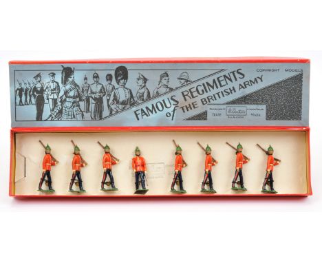 Britains - Set 1569 - Duke of Cornwall's Light Infantry [1937 version], comprising: Marching Empty Handed Officer &amp; 7 x O