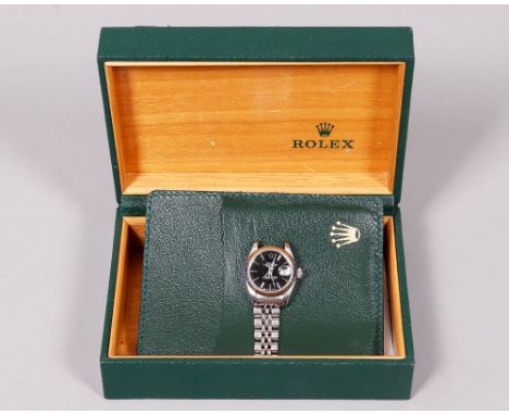 Damenarmbanduhr, Rolex, Modell "Oyster Perpetual Datejust", 2. Hälfte 20.Jh., Ref. 69174, Stahl/Weißgold, E-Serie aus 1991, F