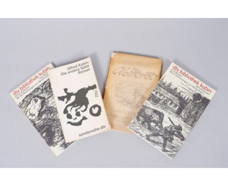 4 Bücher, Alfred Kubin Abendrot, R. Piper &amp;amp; C., München, 1952, mit Widmung, dat. 1952 und Originalsignatur Alfred Kub