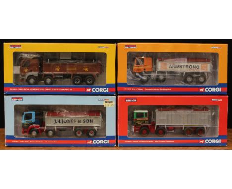 Corgi 1:50 scale Rigids, comprising CC11913 ERF EC aggregate tipper - Brian Harris Transport, window boxed with certificate, 