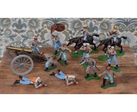 W Britain (Britains) American Civil war series figures, various poses, some mounted on horseback, each unboxed (quantity)