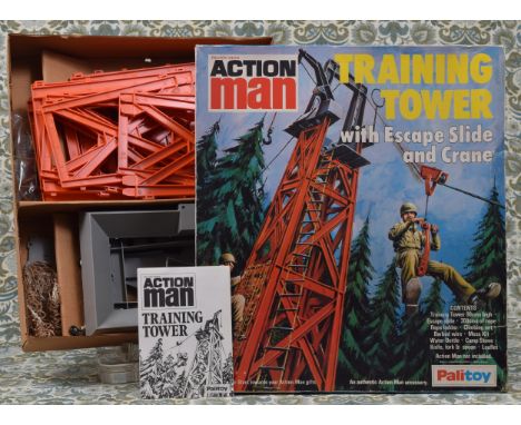 A Palitoy Action Man Training Tower with escape slide and crane, catalogue no.34725, boxed with original inner cardboard pack