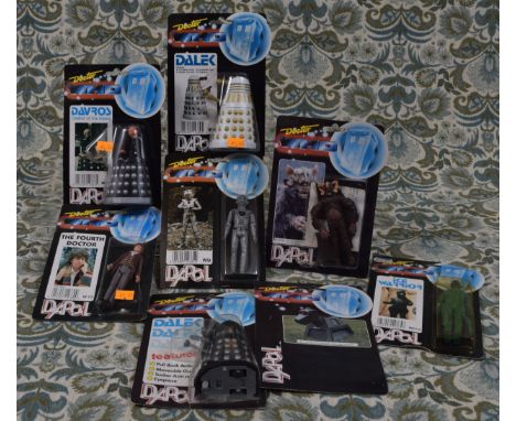 Sci-Fi Interest, Doctor Who - a collection of 1980's Dapol Doctor Who figures on carded backs, comprising The Tetrap, W8 Dale