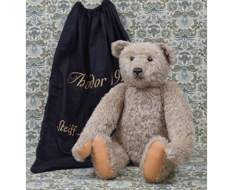 Steiff (Germany) EAN 667985 Theodor 1920 replica teddy bear, trademark 'Steiff' button to ear with red and white tag, 76cm hi