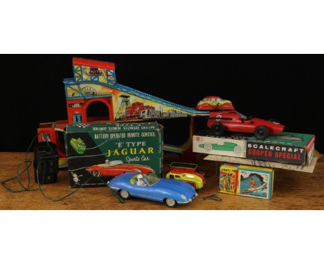 Toys &amp; Juvenalia - a KIM Toys Cooper Special snap together model kit by Scalecraft, boxed with literature sheet; a Marx T