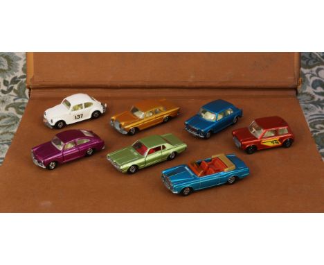 A collection of unboxed Matchbox 1-75 'Superfast' issues, comprising 46c Mercedes 300se, metallic gold body, cream interior, 