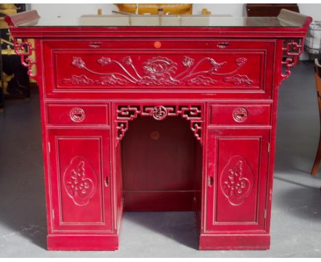 Chinese rosewood pedestal drinks cabinet with fall front shelf above 2 drawers and 2 doors, 157cm wide, 60cm deep, 133.5cm hi