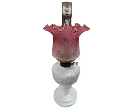 OIL LAMP RUBY SHADE