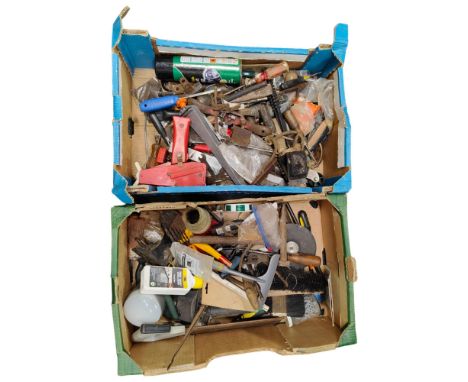 2 BOXES OF OLD TOOLS