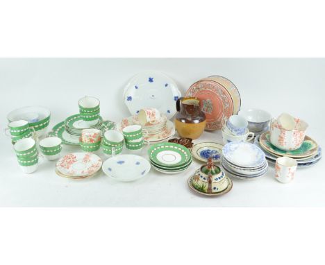 A 19th century porcelain tea service and other ceramics