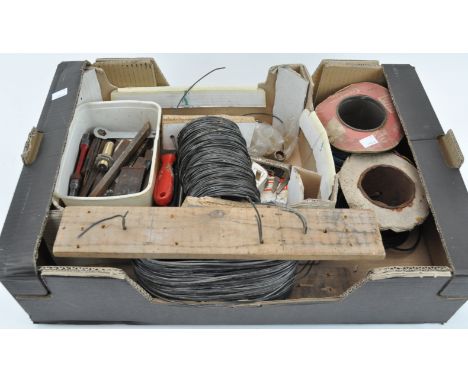 A quantity of tools and wire
