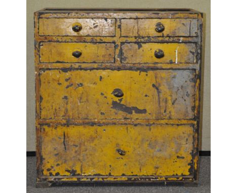 A tool chest, 85cm wide containing a collection of tools
