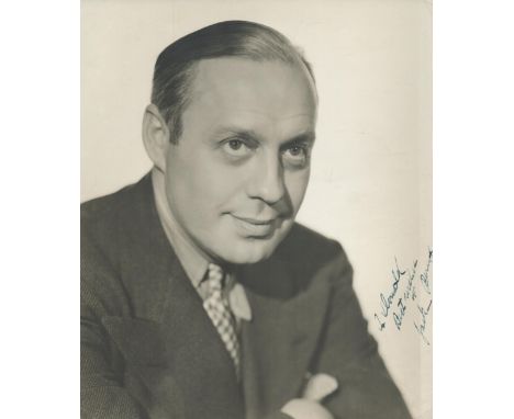Jack Benny (1994-1974), a signed and dedicated 9.5x7 vintage photo. An American entertainer who evolved from a modest success