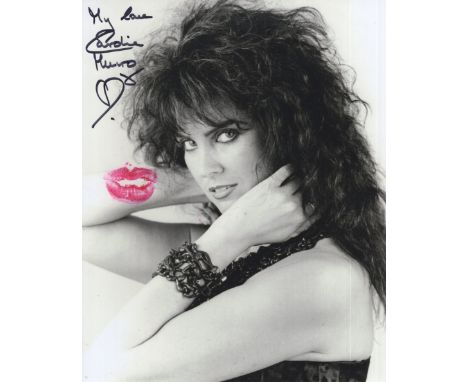 007 James Bond actress Caroline Munro signed and kissed sexy 8x10 photo! She has personally kissed this making it a wonderful