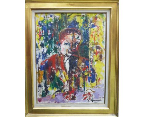 G. ROUSSELLE 'Portrait of a man', oil on canvas, signed lower right, 60cm x 45cm, framed.