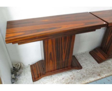 CONSOLE TABLE, Art Deco style in Macassar finish, 109cm x 40cm x 82cm H.