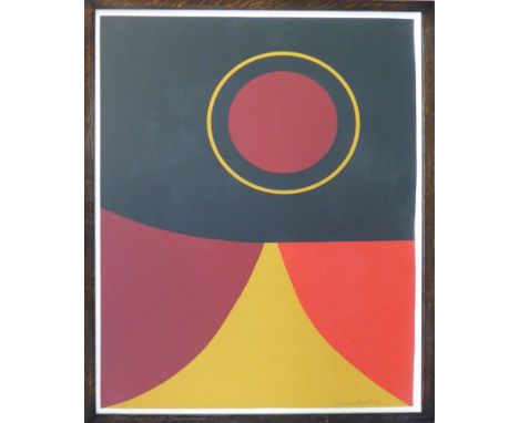 TERRY FROST 'Black sun', lithograph, Walerford series, hand signed and dated 1992, 73.5cm x 55cm, framed and glazed.(Subject 