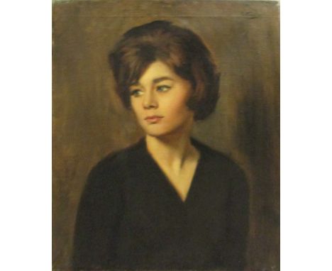 MAURICE LITTEN RP 'Portrait of a young woman', oil on canvas, signed, 61cm x 51cm.