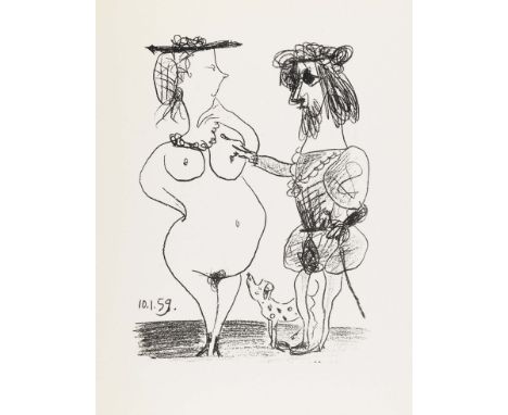 PABLO PICASSO 'The Lord and the Dame', original lithograph, edition of 800, 32.8 x 26cm, framed and glazed.