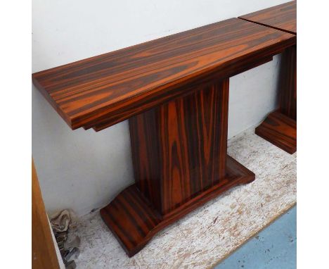 CONSOLE TABLE, Art Deco style in Macassar finish, 109cm x 40cm x 82cm H.