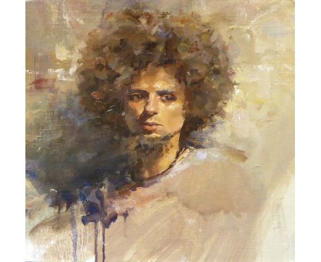 PHOEBE DICKINSON (exhibitor at the Royal Society of portraits Painters), 'Portrait of a young man with goatee', oil on canvas