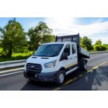 2020 (20 PLATE) FORD TRANSIT 350 LEADER 130BHP L3H1 LWB CREW CAB TIPPER >>--NO VAT ON HAMMER--<<