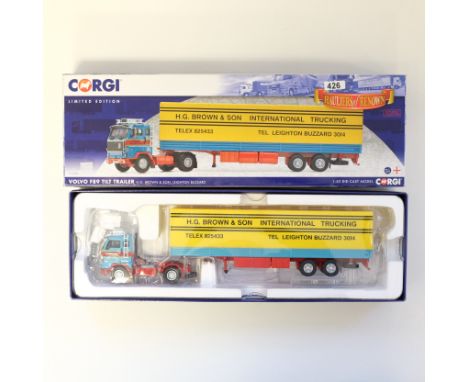 Manufacturer - Corgi | Description - Volvo F89 Tilt Trailer - H.G. Brown & Son | Stock Code - CC15603 | Model Condition - 5/5