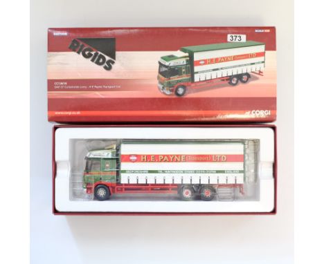 Manufacturer - Corgi | Description - DAF CF Curtainside Lorry - H.E. Payne Transport Ltd | Stock Code - CC13618 | Model Condi