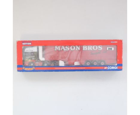 Manufacturer - Corgi | Description - Scania R Serise Curtainside - Mason Bros Transport Ltd | Stock Code - CC13701 | Model Co